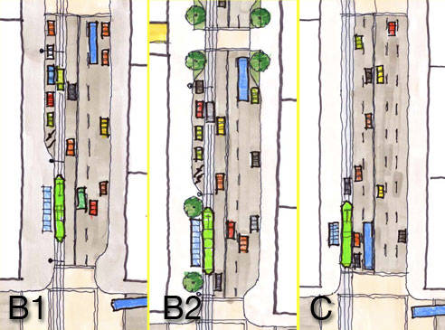 Broadway Streetcar Illustrations