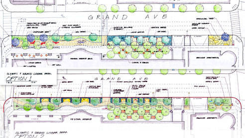 Grand Avenue Linear Park Concepts