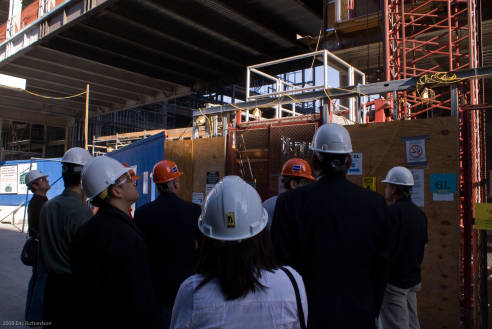 Waiting for the Construction Lift